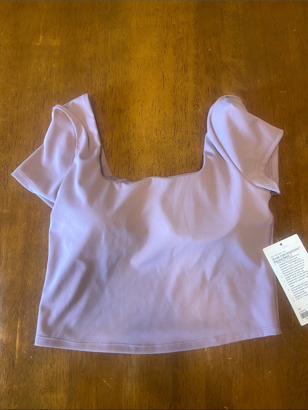 lululemon athletica Lavender Square-Neck Crop Top